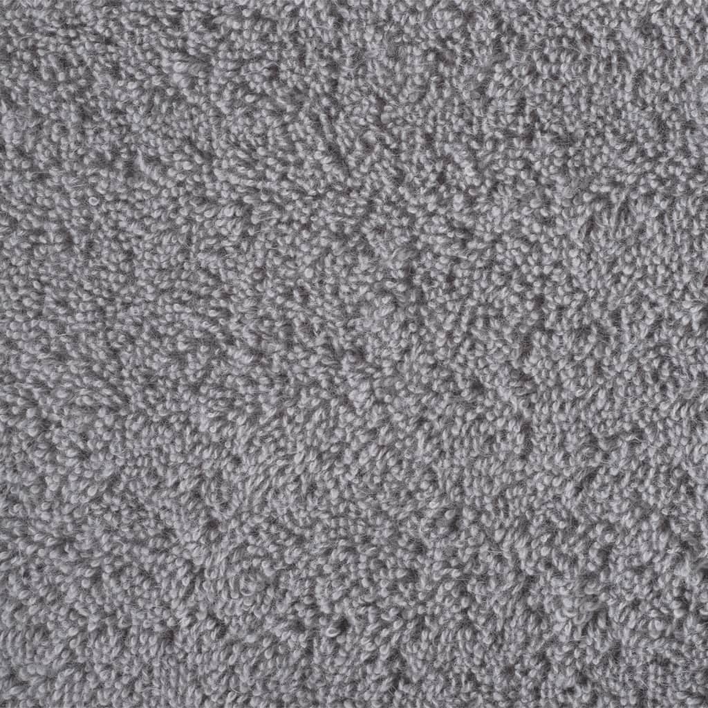 vidaXL Asciugamani Premium SOLUND 10 pz Grigio 30x30 cm 600 g/m² - Image 5 of 5