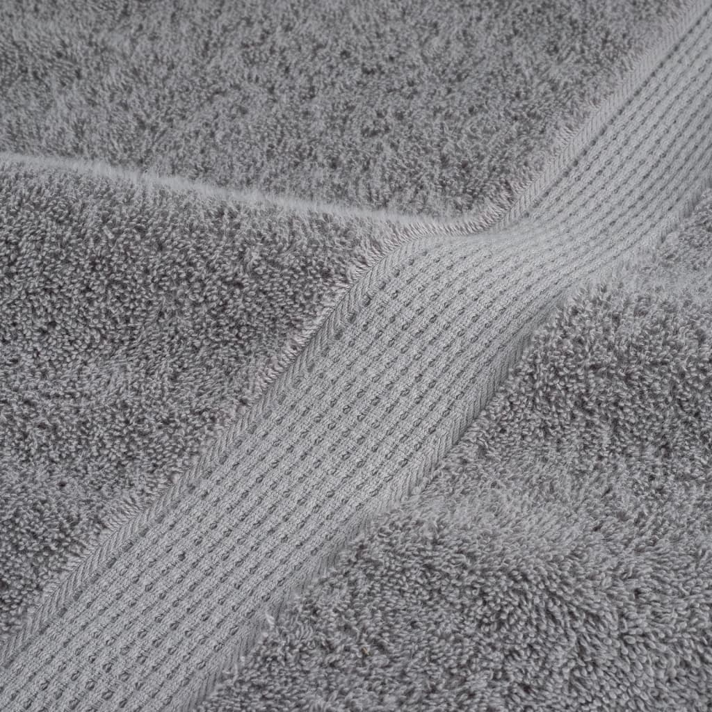 vidaXL Asciugamani per ospiti Premium SOLUND 4 pz Grigio 30x50 cm 600 g/m² - Image 5 of 5