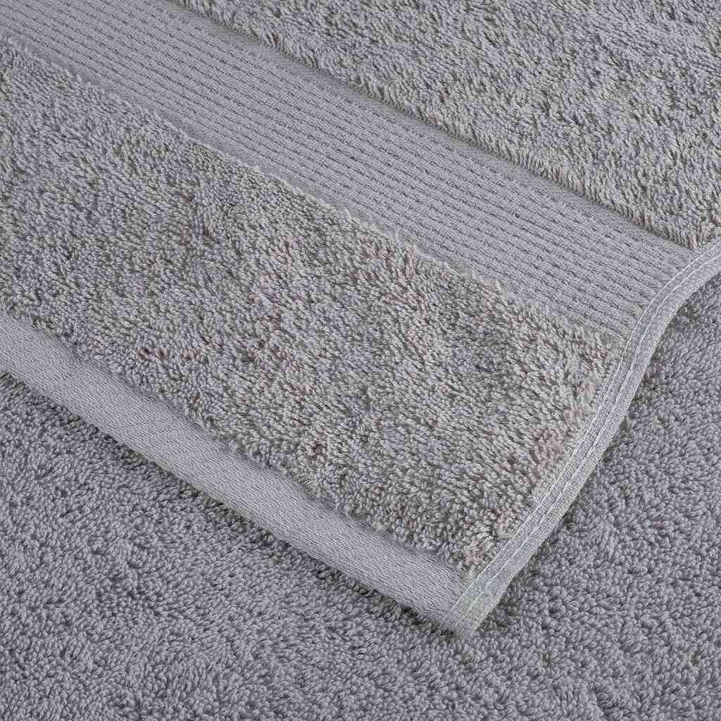 vidaXL Asciugamani Premium SOLUND 10 pz Grigio 100x200 cm 600 g/m² - Image 4 of 5
