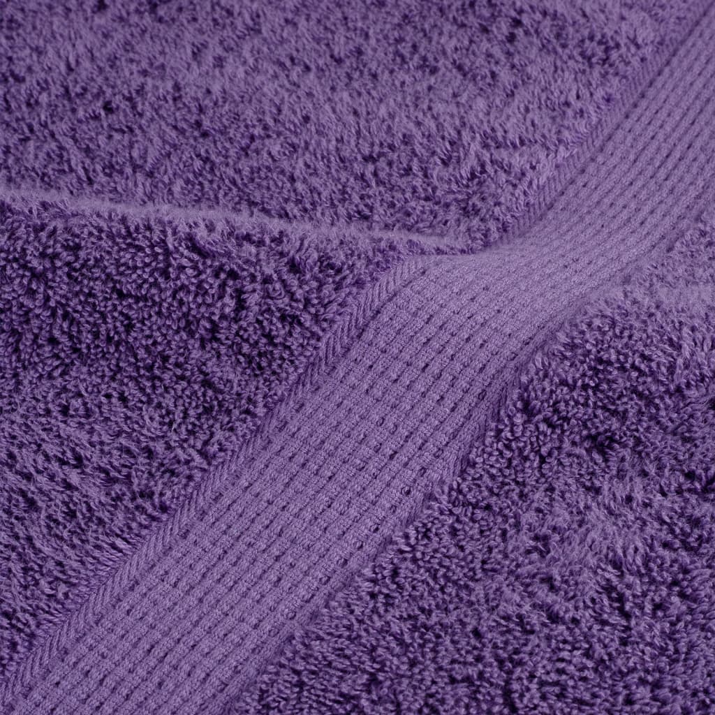 vidaXL Asciugamani Premium SOLUND 2 pz Viola 30x30 cm 600 g/m² - Image 5 of 5