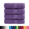 vidaXL Asciugamani Premium SOLUND 4 pz Viola 30x30 cm 600 g/m² - Image 1 of 5