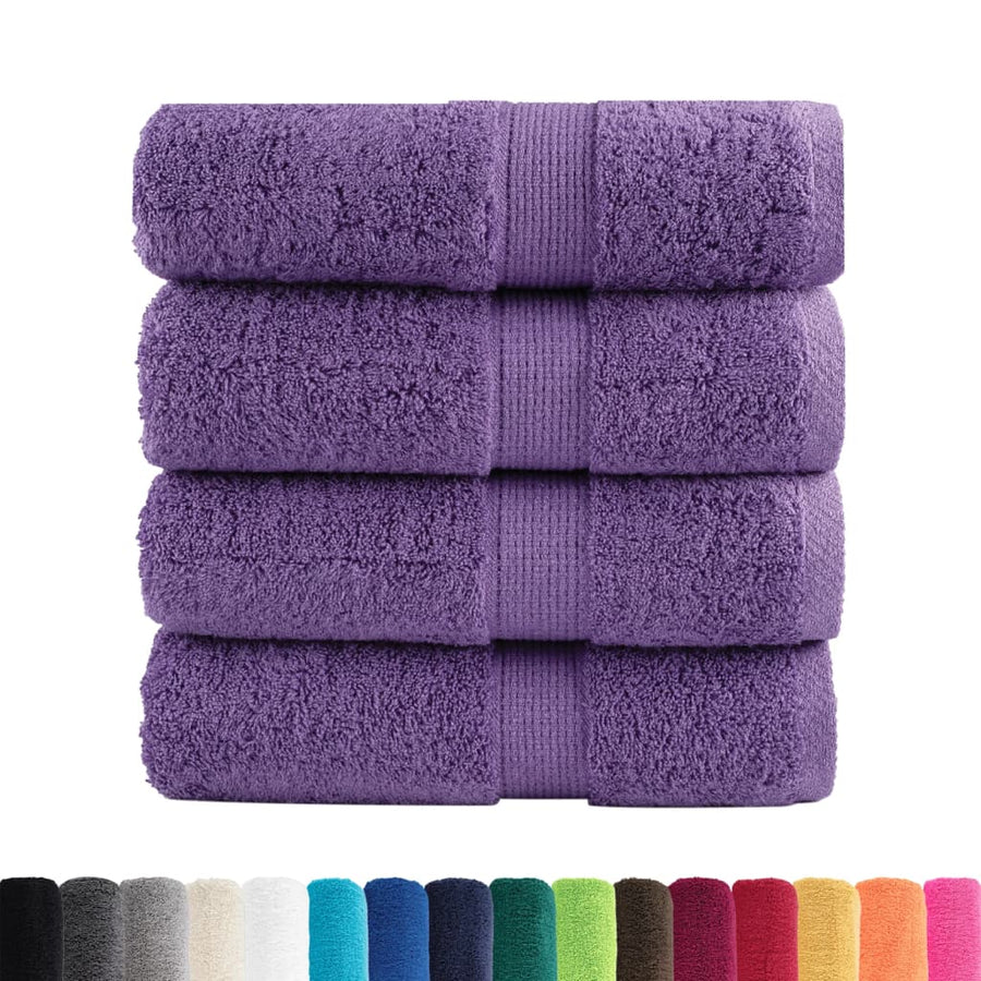 Asciugamani Premium SOLUND 4 pz Viola 30x30 cm 600 g/m² - immagine 1 | SolPatio