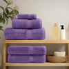 vidaXL Asciugamani Premium SOLUND 4 pz Viola 30x30 cm 600 g/m² - Image 2 of 5