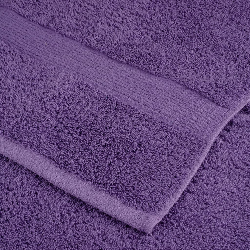 vidaXL Asciugamani per Ospiti SOLUND 10 pz Viola 30x50cm 600 g/m² - Image 4 of 5