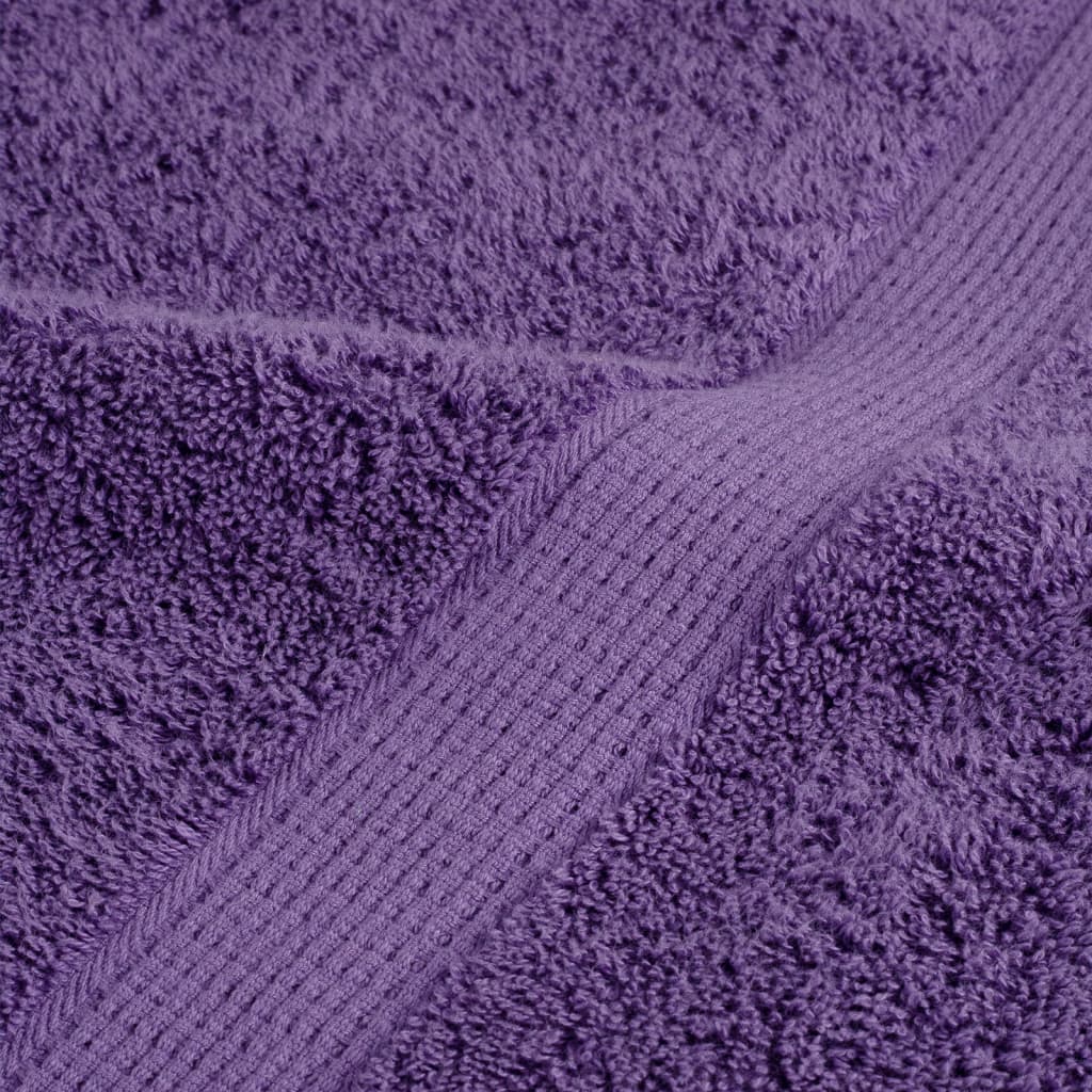 vidaXL Asciugamani da Doccia SOLUND 10 pz Viola 70x140cm 600 g/m² - Image 5 of 5