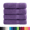 vidaXL Asciugamani da bagno Premium SOLUND 4 pz Viola 100x150 cm 600 g/m² - Image 1 of 5