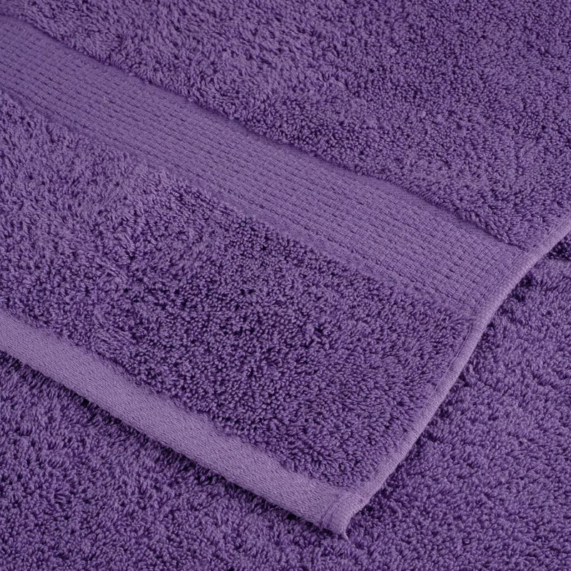 vidaXL Asciugamani da bagno Premium SOLUND 10 pz Viola 100x150 cm 600 g/m² - Image 4 of 5