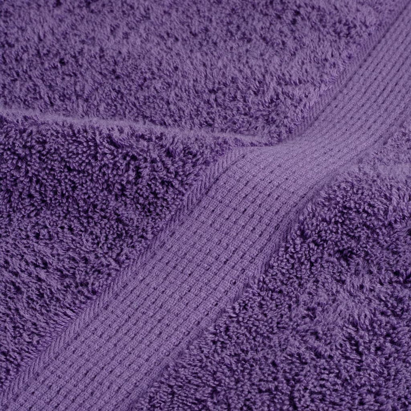 vidaXL Asciugamani da bagno Premium SOLUND 10 pz Viola 100x150 cm 600 g/m² - Image 5 of 5