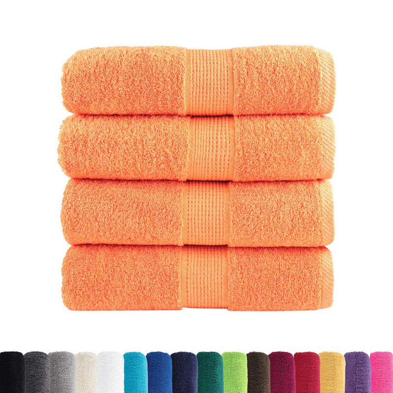 vidaXL Asciugamani Premium SOLUND 4 pz Arancione 30x30 cm 600 g/m² - Image 1 of 5