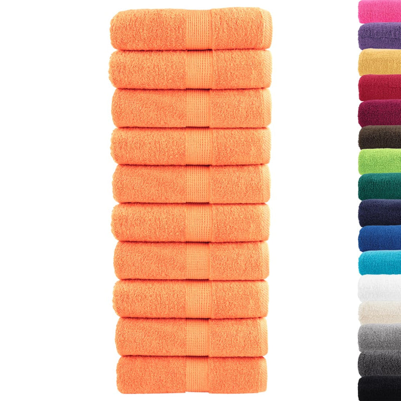 vidaXL Asciugamani Premium SOLUND 10 pz Arancione 30x30 cm 600 g/m² - Image 1 of 5