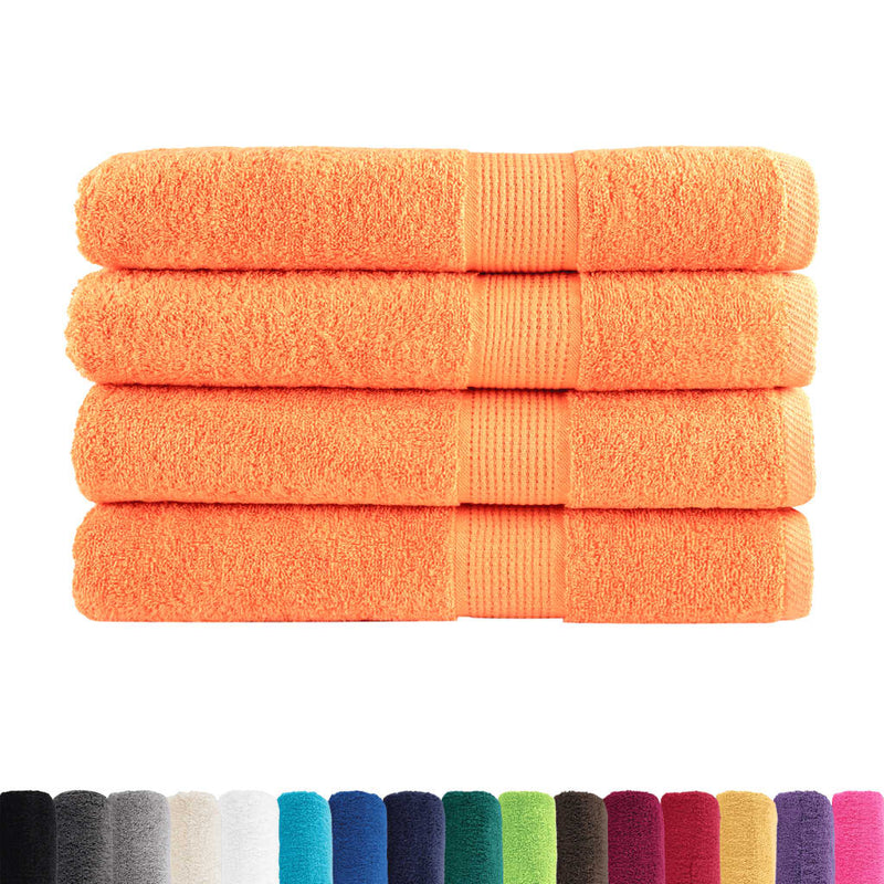 vidaXL Asciugamani SOLUND 4 pz Arancione 100x200 cm 600 g/m² - Image 1 of 5