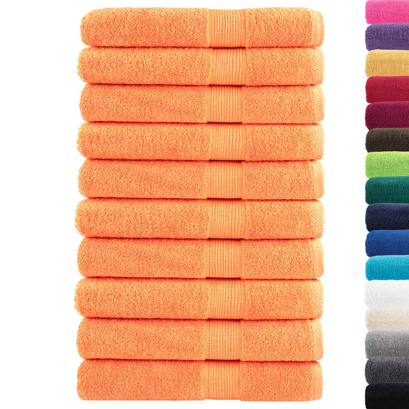 vidaXL Asciugamani SOLUND 10 pz Arancione 100x200 cm 600 g/m² - Image 1 of 5