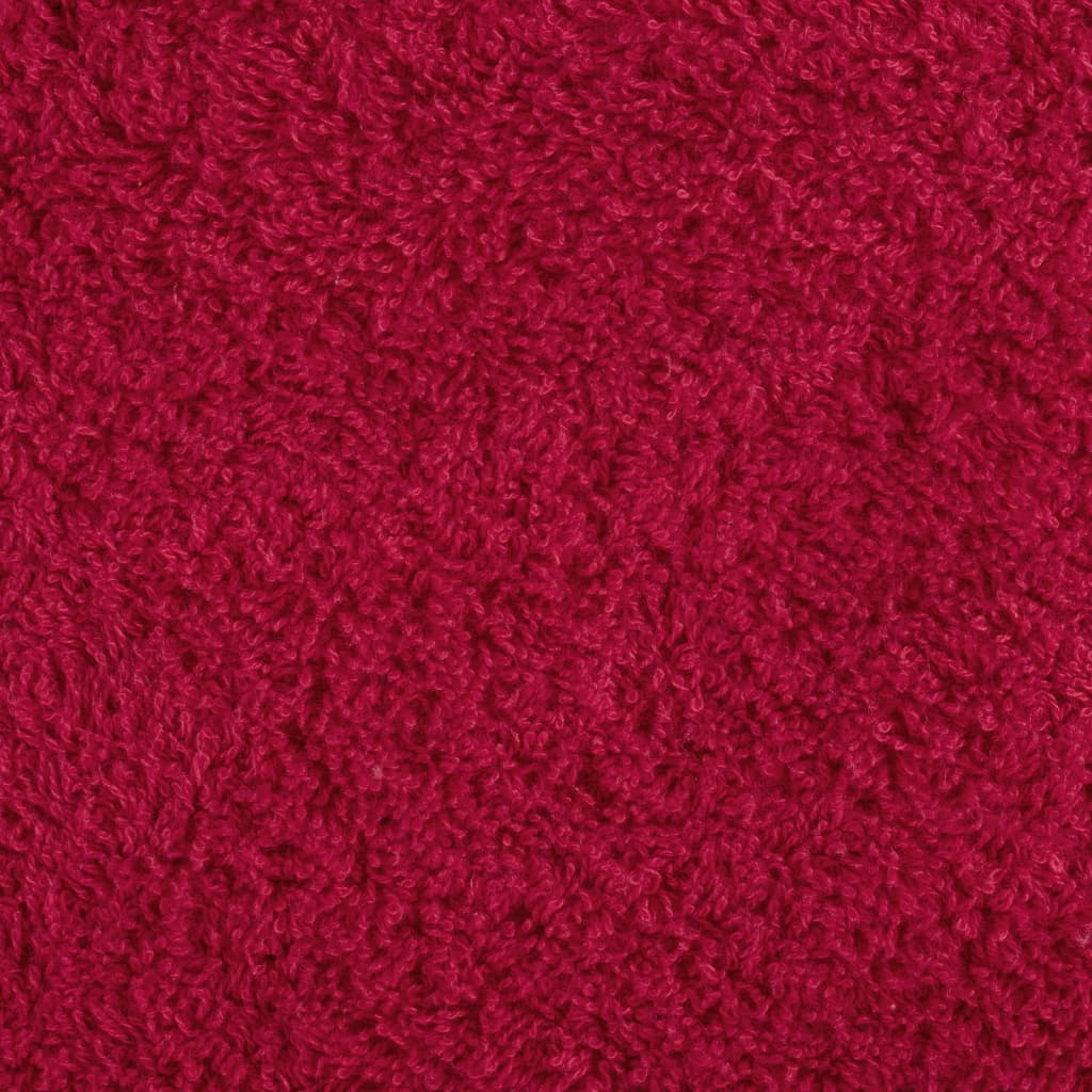 vidaXL Asciugamani da bagno Premium SOLUND 10 pz Rosso 100x150 cm 600 g/m² - Image 3 of 5