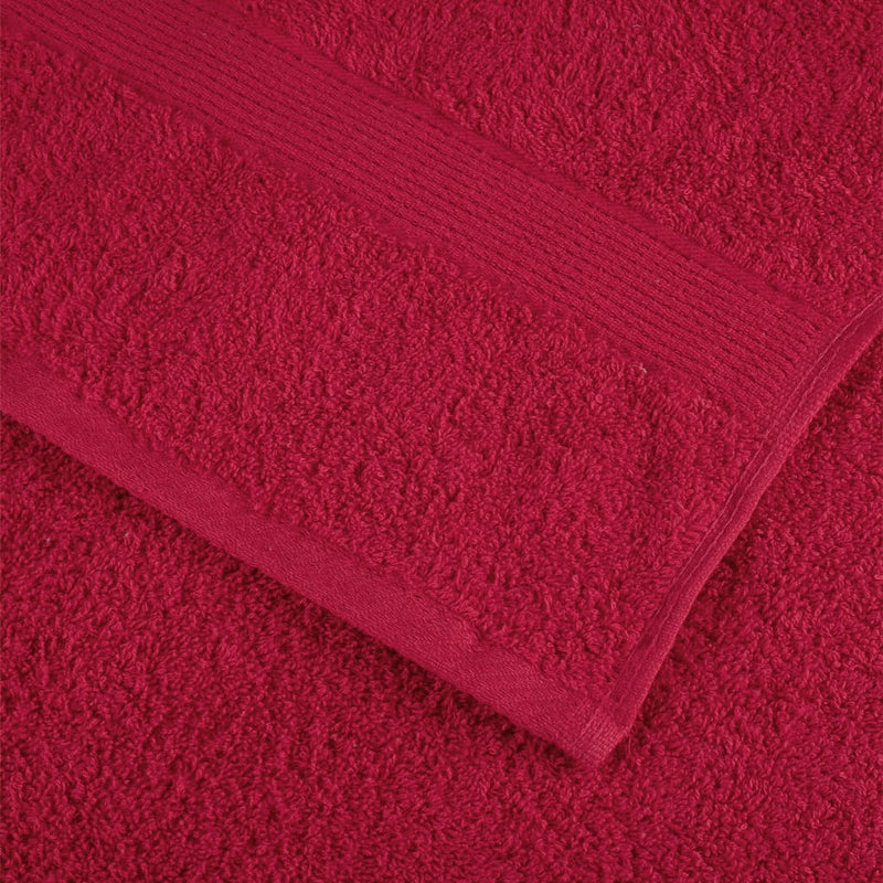 vidaXL Asciugamani da bagno Premium SOLUND 10 pz Rosso 100x150 cm 600 g/m² - Image 4 of 5