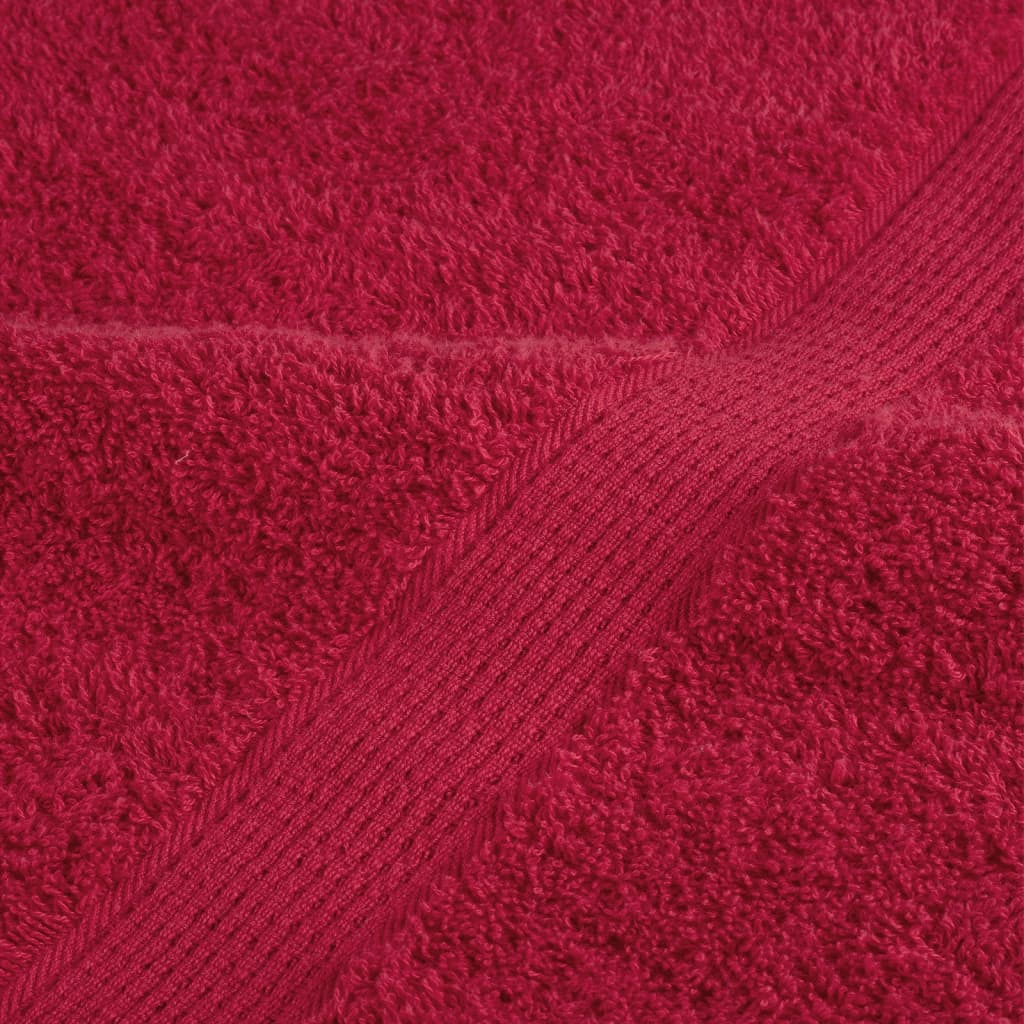 vidaXL Asciugamani da bagno Premium SOLUND 10 pz Rosso 100x150 cm 600 g/m² - Image 5 of 5