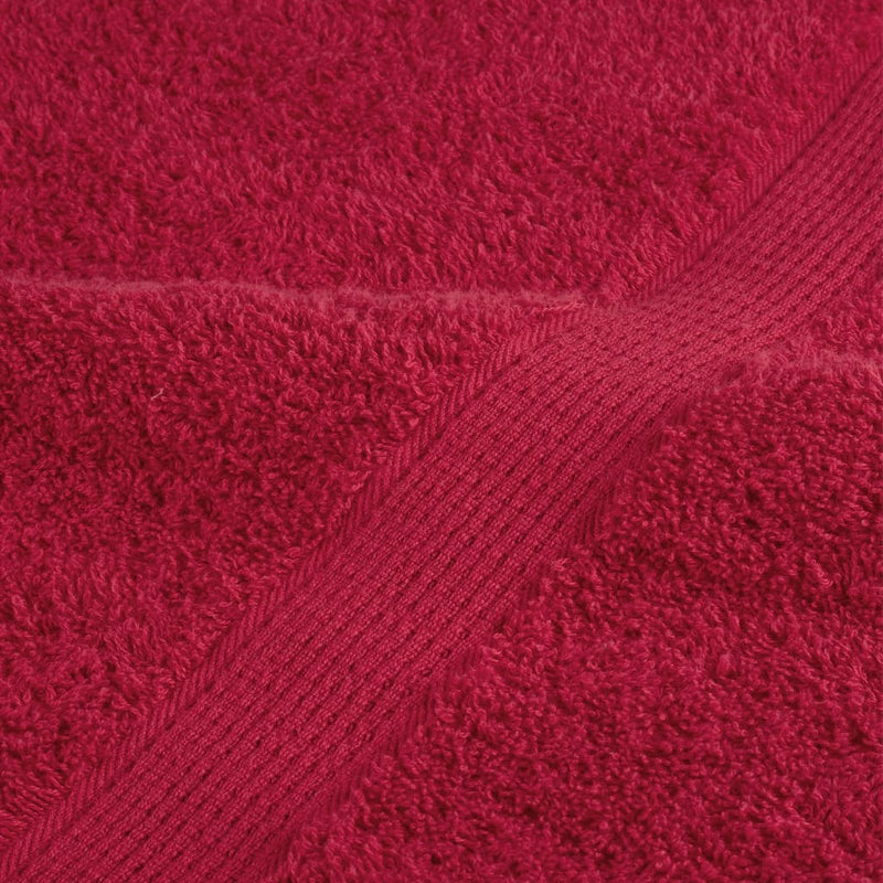 vidaXL Asciugamani da bagno Premium SOLUND 10 pz Rosso 100x150 cm 600 g/m² - Image 5 of 5