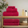 Set 10 Asciugamani per Sauna in Cotone 600 g/m² 80×200 cm Rossi - Image 2 of 5