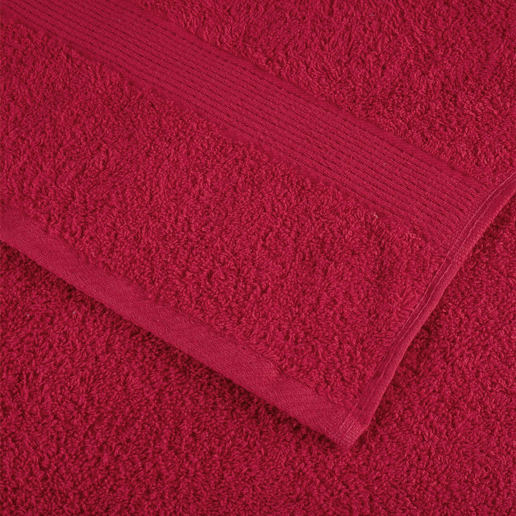 Set 10 Asciugamani per Sauna in Cotone 600 g/m² 80×200 cm Rossi - Image 4 of 5