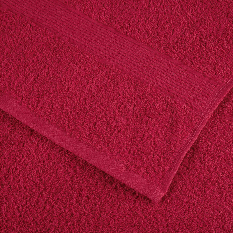 Set 10 Asciugamani per Sauna in Cotone 600 g/m² 80×200 cm Rossi - Image 4 of 5