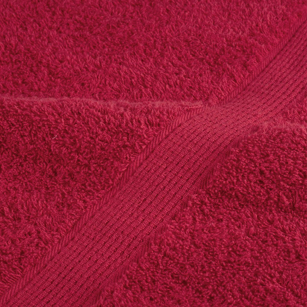 vidaXL Asciugamani per Sauna SOLUND 10 pz Rossi 80x200cm 600 g/m² - Image 5 of 5