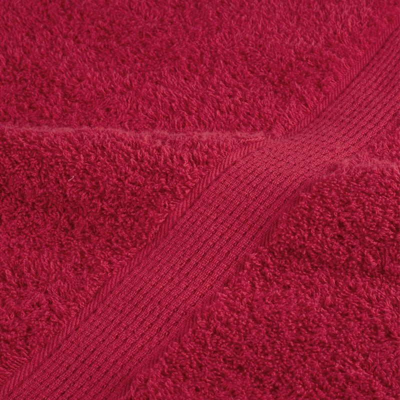 Set 10 Asciugamani per Sauna in Cotone 600 g/m² 80×200 cm Rossi - Image 5 of 5