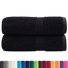 vidaXL Asciugamani Premium SOLUND 2 pz Nero 30x30 cm 600 g/m² - Image 1 of 5