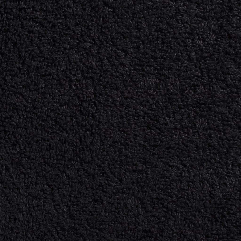 vidaXL Asciugamani Premium SOLUND 2 pz Nero 30x30 cm 600 g/m² - Image 3 of 5