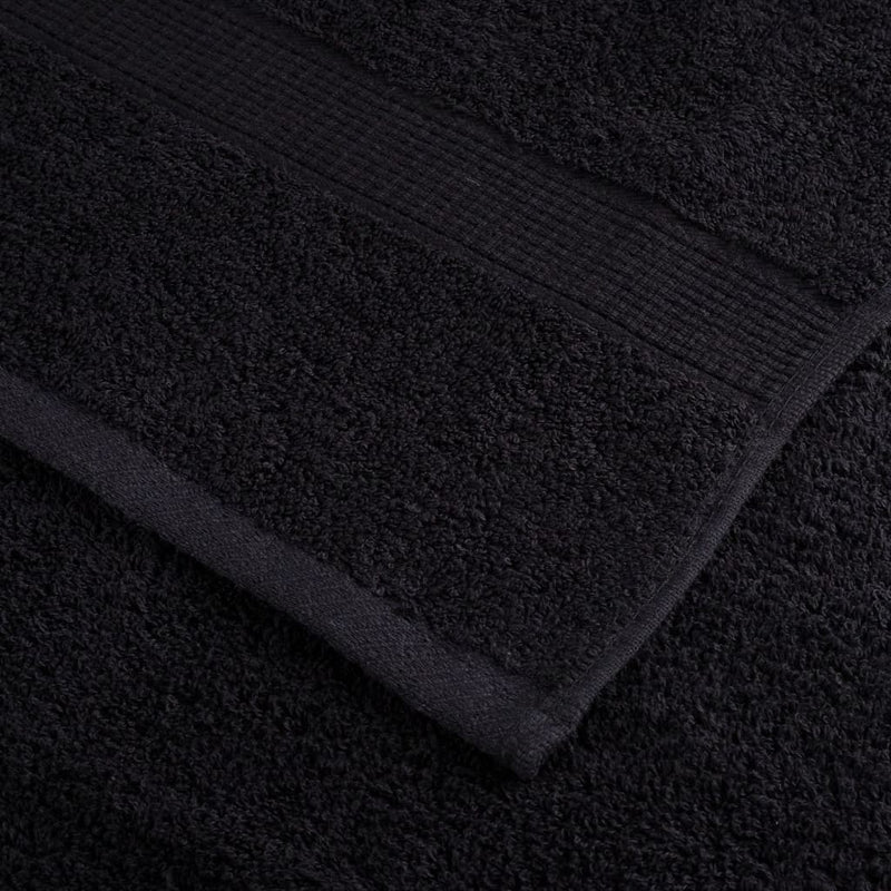 vidaXL Asciugamani Premium SOLUND 2 pz Nero 30x30 cm 600 g/m² - Image 4 of 5