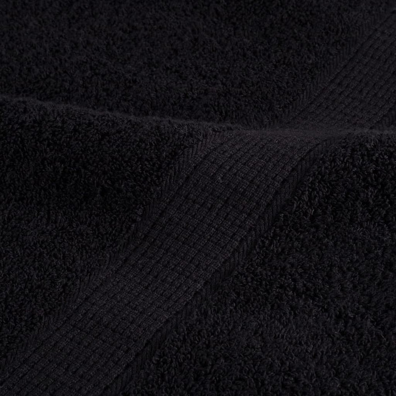 vidaXL Asciugamani Premium SOLUND 2 pz Nero 30x30 cm 600 g/m² - Image 5 of 5