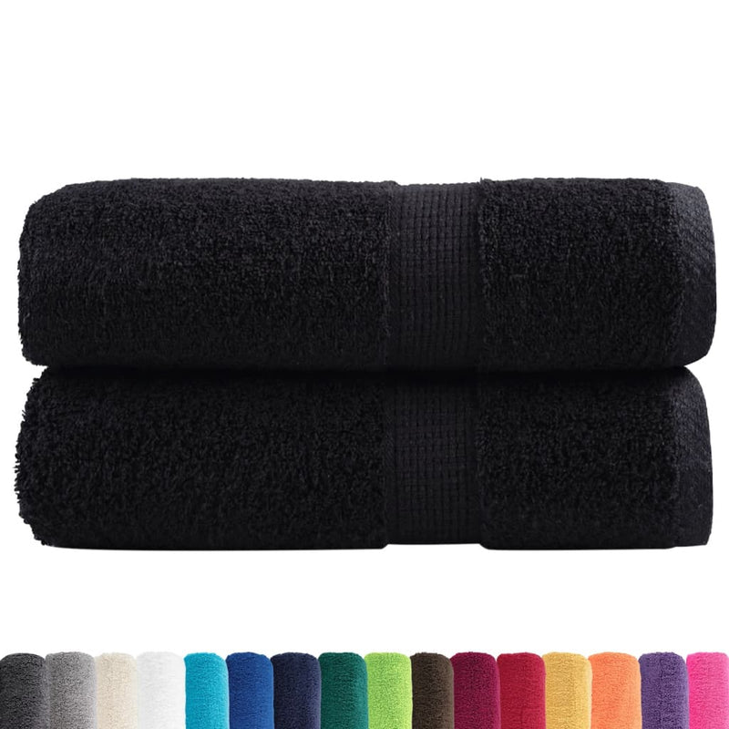 vidaXL Asciugamani per Ospiti SOLUND 2 pz Neri 30x50 cm 600 g/m² - Image 1 of 5