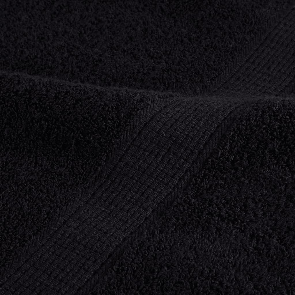 vidaXL Asciugamani per Ospiti SOLUND 2 pz Neri 30x50 cm 600 g/m² - Image 5 of 5