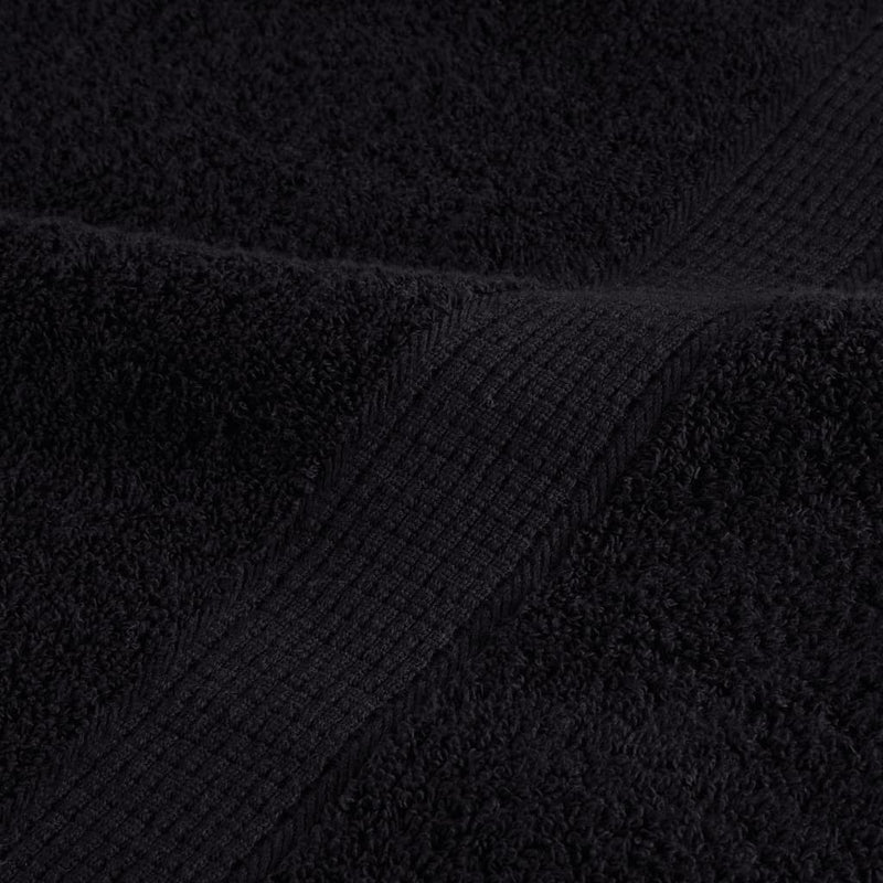 vidaXL Asciugamani per Ospiti SOLUND 2 pz Neri 30x50 cm 600 g/m² - Image 5 of 5