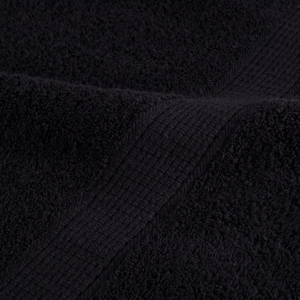 vidaXL Asciugamani Premium SOLUND 4 pz Neri 50x100 cm 600 g/m² - Image 5 of 5