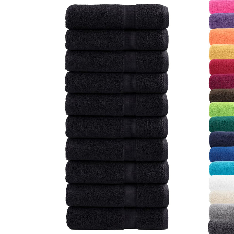 vidaXL Asciugamani da Doccia SOLUND 10 pz Neri 70x140 cm 600 g/m² - Image 1 of 5