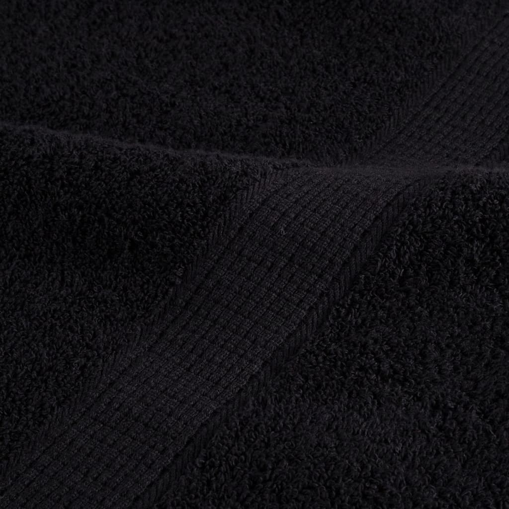 vidaXL Asciugamani da Doccia SOLUND 10 pz Neri 70x140 cm 600 g/m² - Image 5 of 5
