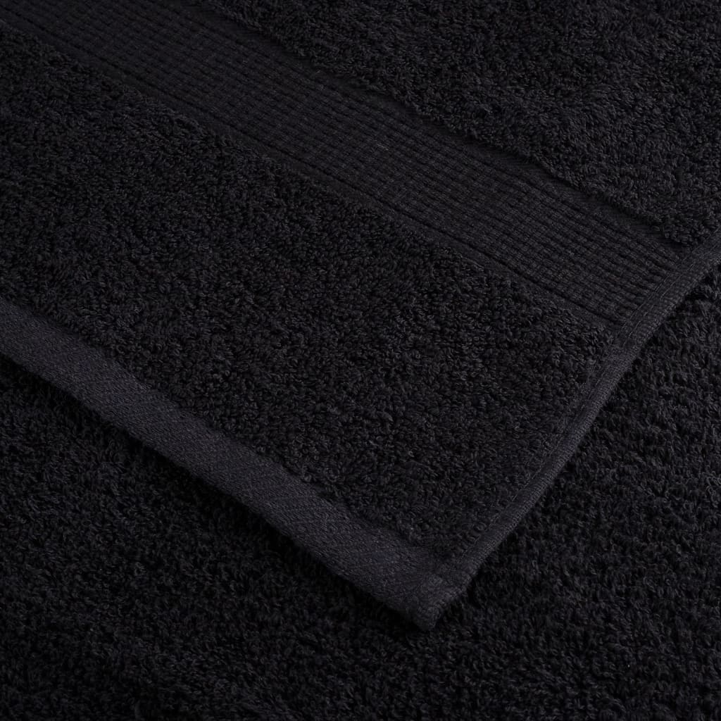 vidaXL Asciugamani da bagno Premium SOLUND 2 pz Nero 100x150 cm 600 g/m² - Image 4 of 5