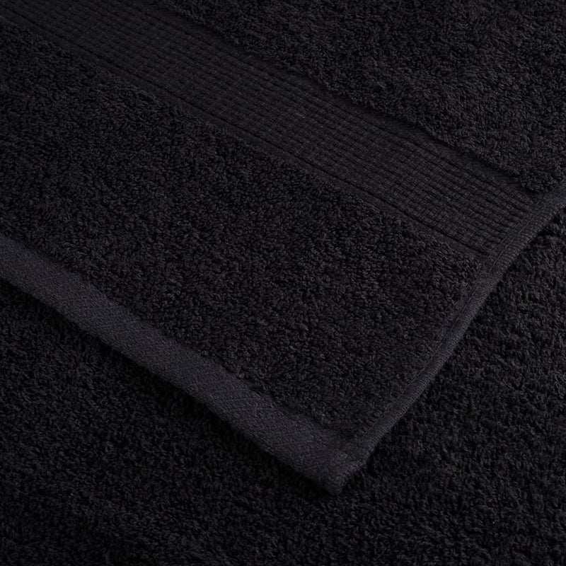 vidaXL Asciugamani da bagno Premium SOLUND 2 pz Nero 100x150 cm 600 g/m² - Image 4 of 5
