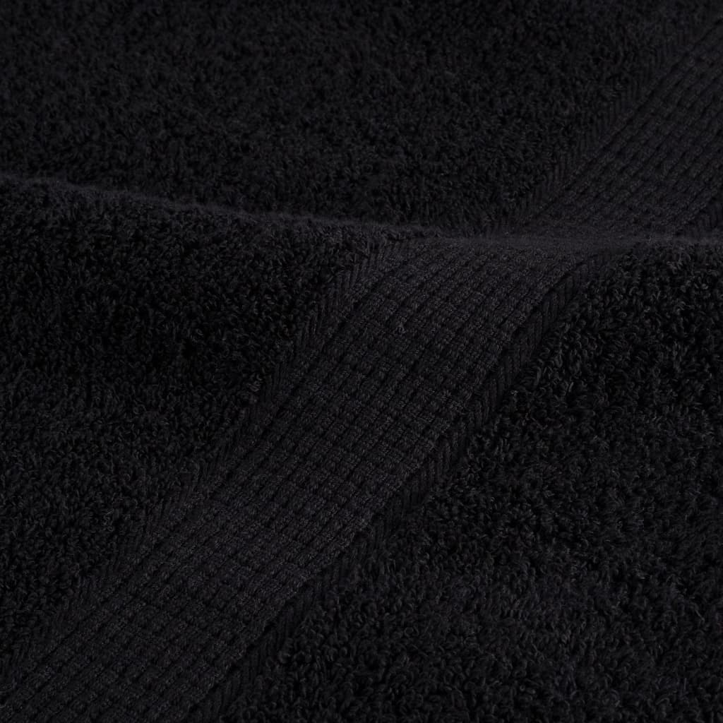 vidaXL Asciugamani da bagno Premium SOLUND 2 pz Nero 100x150 cm 600 g/m² - Image 5 of 5