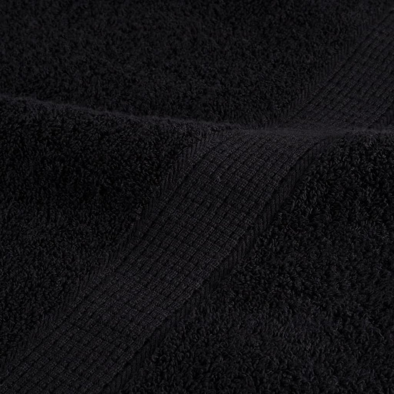 vidaXL Asciugamani da bagno Premium SOLUND 2 pz Nero 100x150 cm 600 g/m² - Image 5 of 5