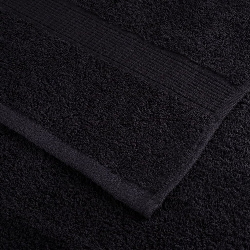 vidaXL Asciugamani da bagno Premium SOLUND 4 pz Nero 100x150 cm 600 g/m² - Image 4 of 5