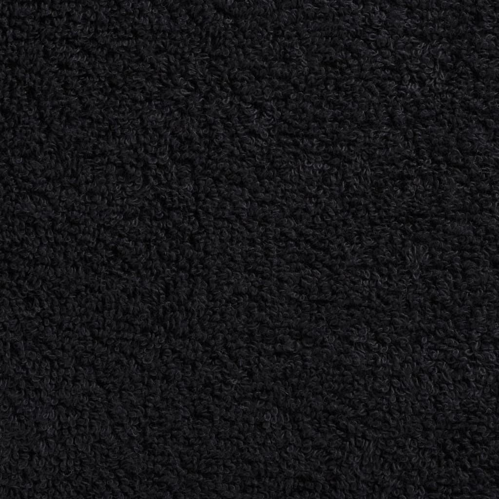 vidaXL Asciugamani SOLUND 10 pz Neri 100x200 cm 600 g/m² - Image 3 of 5