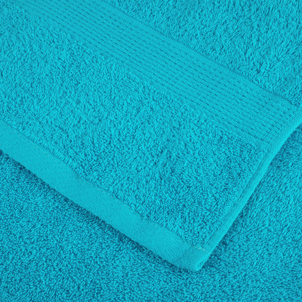 vidaXL Asciugamani Premium SOLUND 4 pz Turchese 30x30 cm 600 g/m² - Image 4 of 5