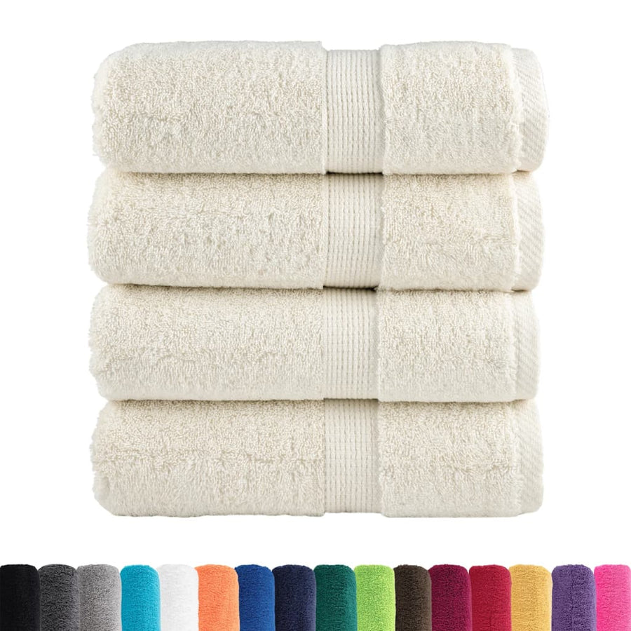 Asciugamani per Ospiti SOLUND 4 pz Crema 30x50 cm 600 g/m² - immagine 1 | SolPatio