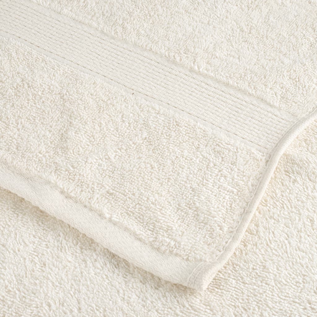 vidaXL Asciugamani da Doccia SOLUND 2 pz Crema 70x140 cm 600 g/m² - Image 4 of 5