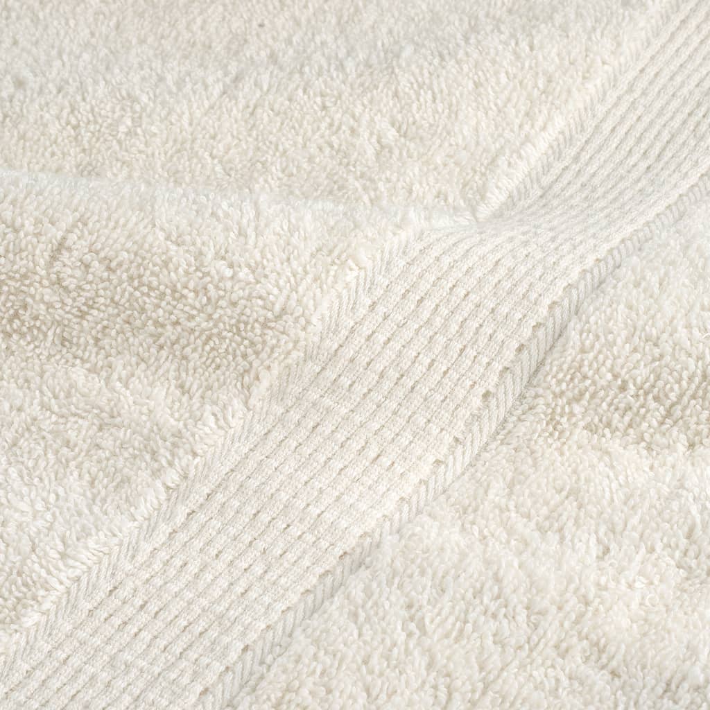 vidaXL Asciugamani da bagno Premium SOLUND 2 pz Crema 100x150 cm 600 g/m² - Image 5 of 5