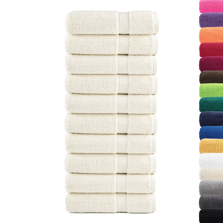 Asciugamani da bagno Premium SOLUND 10 pz Crema 100x150 cm 600 g/m² - immagine 1 | SolPatio