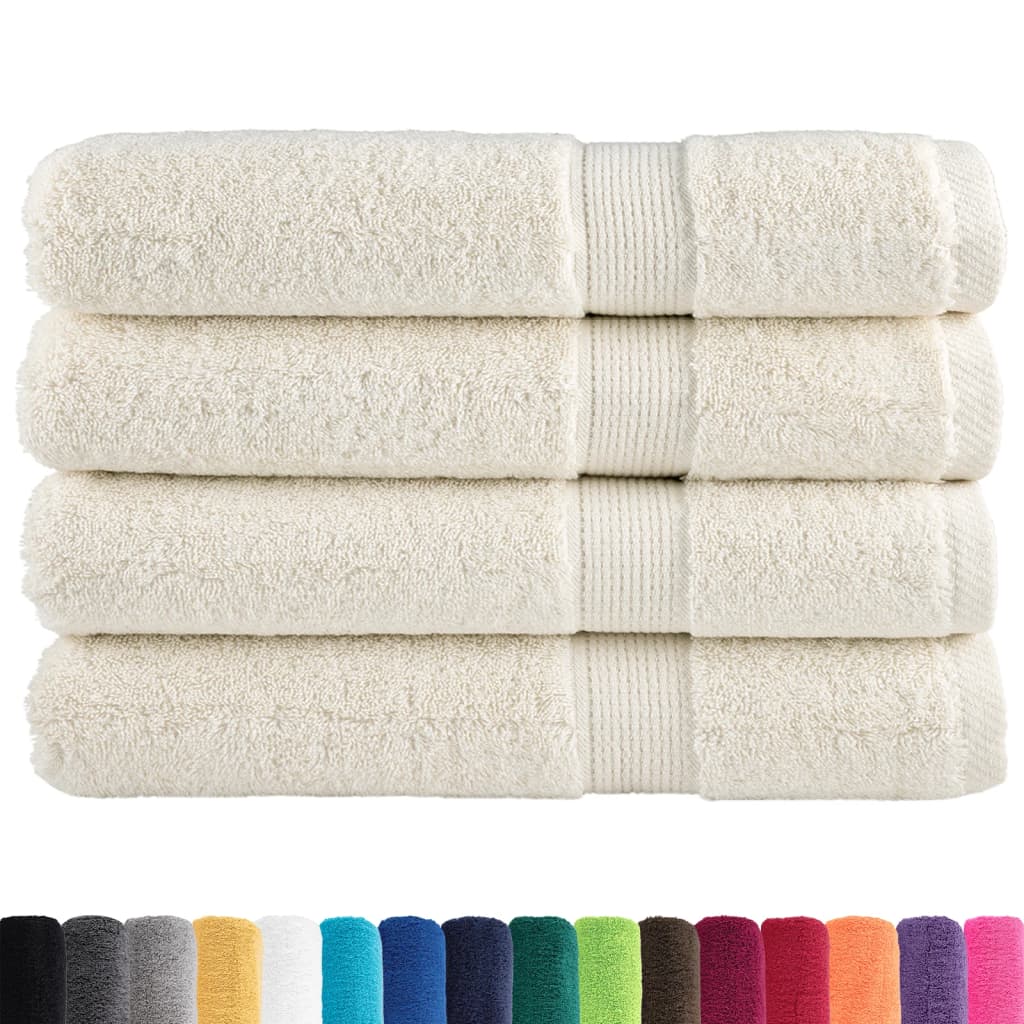 vidaXL Toallas Premium SOLUND 4 unidades Azul 100x200 cm 600 g/m² - Image 3 of 20