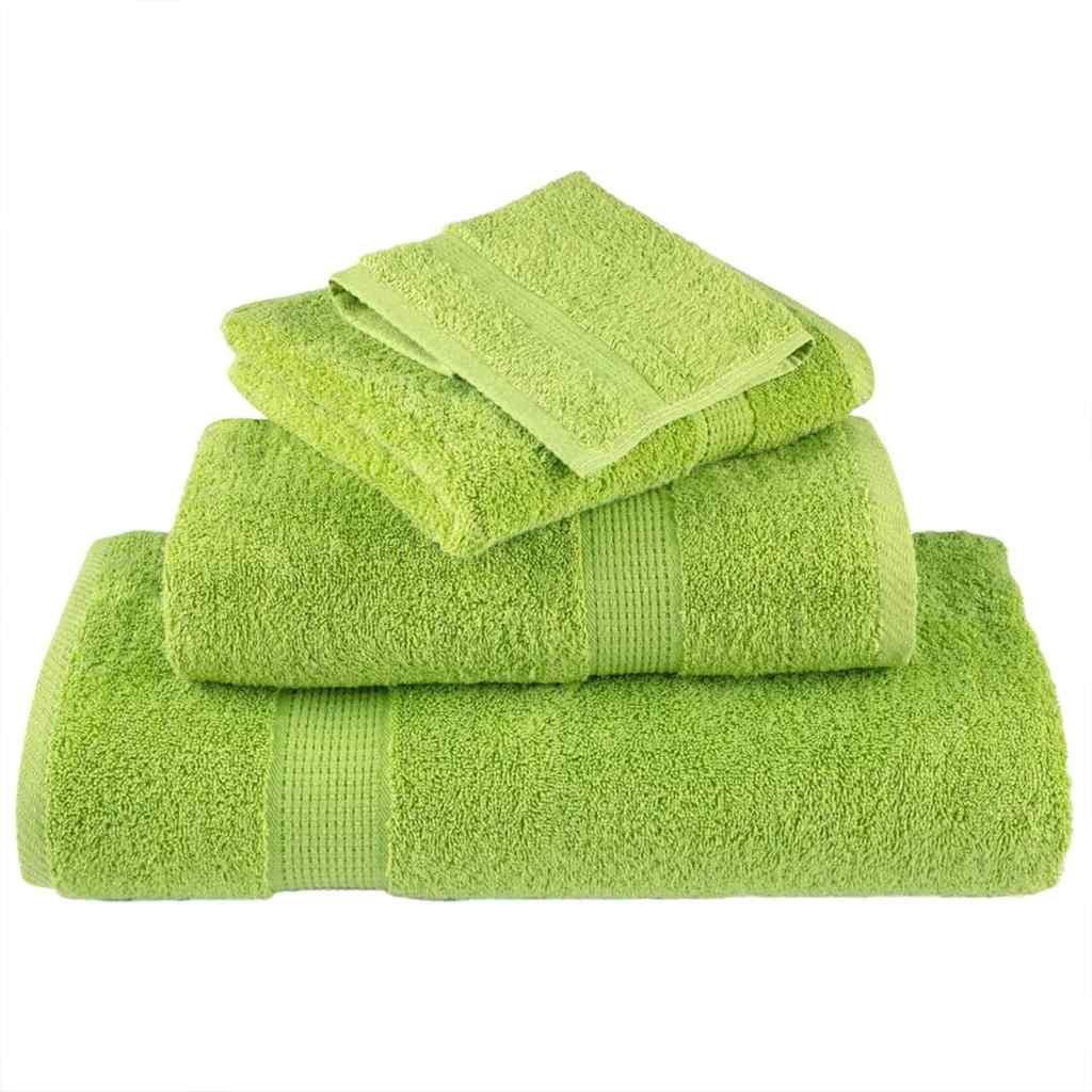 vidaXL Asciugamano per Ospiti SOLUND 4 pcs Verde 15 x 21 cm 550 gsm - Image 3 of 6