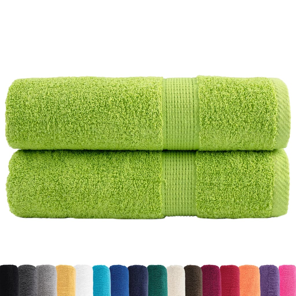 vidaXL Asciugamani Premium SOLUND 2 pz Verdi 50x100 cm 600 g/m² - Image 1 of 5