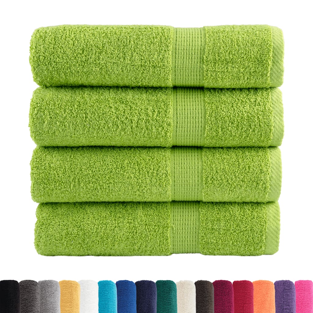 vidaXL Asciugamani da Doccia SOLUND 4 pz Mela 70x140 cm 600 g/m² - Image 1 of 5